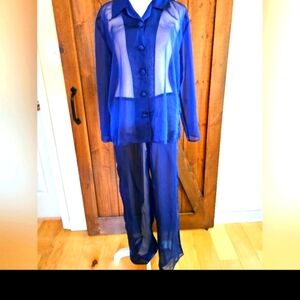 FREDERICKS OF HOLLYWOOD SEXY SHEER PAJAMA SET